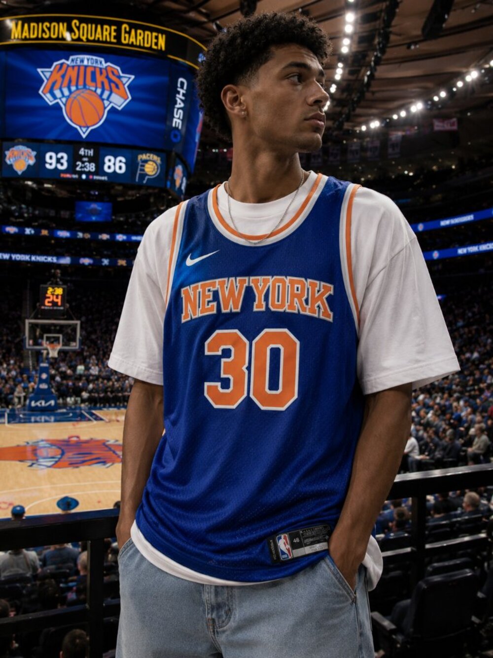 Nike NBA Julius Randle #30 New York Knicks Swingman Jersey Mens 48 L Blue